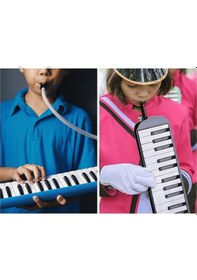 Resim 32 Tuş Melodika Mavi Bez Çanta Beyaz 