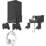 Resim Xbox Series x Duvar Tutucu, Xbox Series x Konsolu ve Kumanda ve Kulaklık Için Tutucu, Kaymaz Matlı Tutucu, USB Kablosu Için Şarj Bölmesi, Siyah, Normal, Batonlu Şemsiye 