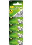 Resim Gp Gp186 C5 Lr43 Alkalin Düğme Pil 5'li Paket 