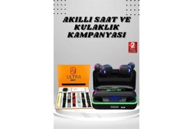 Resim Shopwave Dila Yeni Nesil Akıllı Saat ve Bluetooth Kulaklık Kampanyası Android ve Ios Uyumlu Uyku ve Sağ 