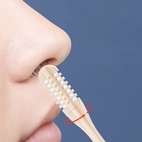 Resim 2 adet 360 Derece Dönen Çift Başlı Burun Tüyü Düzeltici, Taşınabilir Kulak & Burun Tüyü Alma Aracı, Yıkanabilir Güzellik Aksesuarı, Kokusuz, Manuel İşletim, Taşınabilir Güzellik Aksesuarı | Döner Düzeltici | Yıkanabilir Düzeltici, Burun Düzeltici 