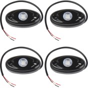 Resim 4pcs 9led Süper Parlak Kaya Işık Kiti LED Su Geçirmez LED Neon Underglow Işık Off Road Kamyon Teknesi Mavisi (Yurt Dışından) 