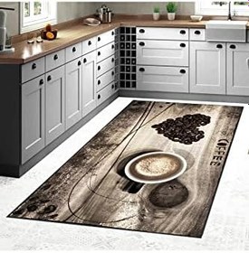 Resim Rovigo Home Dijital Baskı Yıkanabilir Kaymaz Taban Mutfak Halısı RVG2090-SM112 80x200 cm 