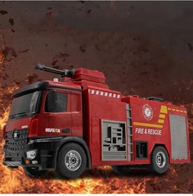 Resim Huına1562 1/14 22ch Rcmodel Araba Yangın Söndürme İtfaiye Kamyonu 