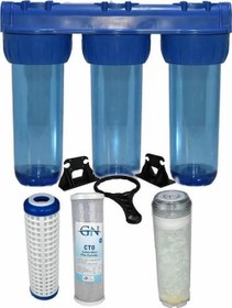 Resim Su Filtreleme Cihazı 3'lü Daire Girişi Su Arıtma 