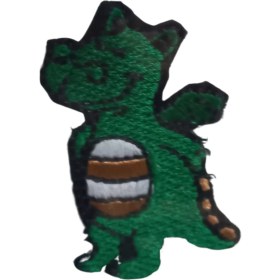 Resim Aplike Ütü Ile Yapışan Dinazor Yeşil Arma 2,5x4 cm 