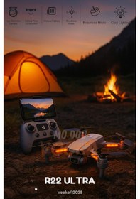 Resim R22 Ultra Drone Hd Kamera Motor Uzaktan Kumandalı Katlanabilir Akıllı Drone Görüntü 