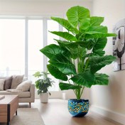 Resim 1 adet Dev 109.98cm Yapay Yeşil Para Ağacı - Ev Dekoru, Düğünler, Oteller, Bahçeler ve Mevsimlik Kutlamalar için Lush Plastik Sahte Bitki - İç/Dış Mekan Bahar ve Yaz Dekoru - Kapak Dahil Değil, Mevsimlik Dekor|Lush Greenery|Canlı Yapraklar, Para Ağacı Dekoru 