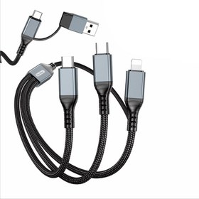 Resim Go Des GD-UC806 3in2 Lightning - Type-C - Type-C Hızlı Şarj Kablosu 100W 1M - Gri 