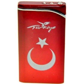 Resim Genel Markalar Hdmarketim Rezistanslı Rüzgarda Sönmez Metal Türk Bayraklı Çakmak Ultra Ince 5833 