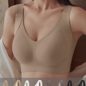 Resim 4 Adet EssElegance Şık Kablosuz Sütyen, Poliamid Örme Kumaş, Düz Renk, Rahat Push Up Stili Çıkarılamayan Dolgu ile, Yetişkin Kadınlar İçin Kesintisiz Günlük İç Çamaşırı 