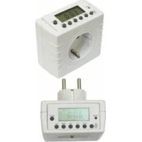 Resim Cata Dijital Zaman Saati Priz Tipi Zaman Ayarlama Saati Beyaz CT-9182 