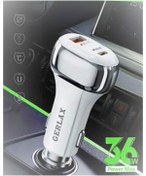 Resim teknosepetim 6 Amper 3.0 Kablolu Araç Şarj Cihazı Çift Çıkışlı Type-c Hızlı Araç Şarjı Gc-10tp Gerlax 