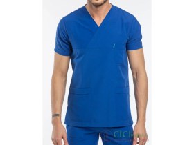 Resim Cici Forma Zarf Yaka Saks Mavi Erkek Takım 