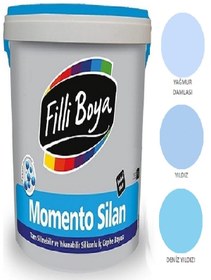 Resim Filli Boya Momento Silan Tam Silinebilir Yıkanabilir Silikonlu Ipek Mat Boya 15lt (yıldız) 
