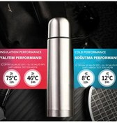Resim luxe lıfestyle 1 Lt Mama Termosu 12 Saat Sıcaklık-soğukluk Garantisi 1 Litre Süt Termosu Kamp Termosu 