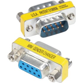 Resim Aogo Db9 Dişi Erkek RS232 Dönüştürücü Seri Kablo Cinsiyet Değiştirici Rs 232 Erkek Dişi 9 Pin 