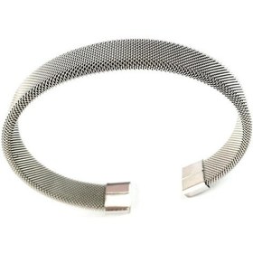 Resim 316l Anti Alerjik Cerrahi Çelik Erkek Hasır Kelepçe Bileklik 