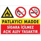 Resim Patlayıcı Madde Uyarı Levhası 25X35 KOD:786 