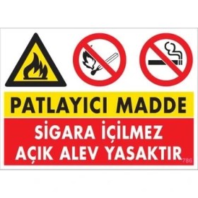 Resim Patlayıcı Madde Uyarı Levhası 25X35 KOD:786 