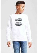 Resim Nissan Gt R Baskılı Unisex Çocuk Beyaz Sweatshirt (528560108) Beyaz 