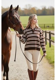 Resim Lela Bayan Polo Yaka Kazak 4615259 Kahve Kahve 