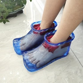 Resim Taşınabilir Ayak Banyo Küveti, Evde Spa ve Ayak Islatma İçin Giyilebilir Plastik Kase 