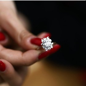 Resim Wedding Asimetri Baget Yüzük 