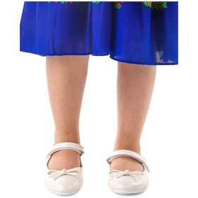Resim Kiko Kids Fiyonklu Cırtlı Kız Çocuk Babet Ayakkabı 201 Cilt Sedef 001 