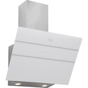 Resim Esty 3473w6 60cm Beyaz Plus Çizgili Cam Eğik Davlumbaz 