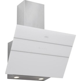 Resim Esty 3473w6 60cm Beyaz Plus Çizgili Cam Eğik Davlumbaz 