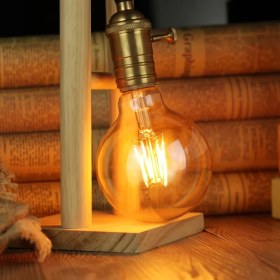 Resim Yeo Aydınlatma 6W G95 Rustik Amber LED Ampul Retro Dekoratif Aydınlatma E27 