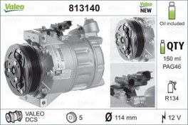 Resim VALEO 813140 | Klima Kompresor Volvo Xc60 2008-S80 II (124) 2.5 T 10-12 V70 III (135) D3 07-15 Xc60 I Suv (156) D5 Awd 08-10 Xc70 II (136) D5 Awd 07-09 