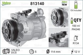 Resim VALEO 813140 | Klima Kompresor Volvo Xc60 2008-S80 II (124) 2.5 T 10-12 V70 III (135) D3 07-15 Xc60 I Suv (156) D5 Awd 08-10 Xc70 II (136) D5 Awd 07-09 