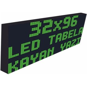 Resim Led Tabela 32x96cm Tek Taraflı Yeşil Kayan Yazı-wifi 
