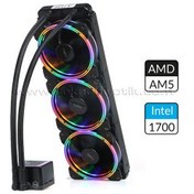 Resim Dark AquaForce W360 360mm 3x12cm FRGB LED Fan + Pompa Intel & AMD Uyumlu Sıvı Soğutma Sistemi (DKCCW360) 