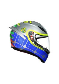 Resim Agv K1 Rossi Mugello 2015 Kapalı Kask Gri Mavi 