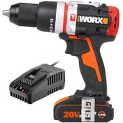 Resim Worx Wx354.9c 20volt/2.0ah Li-ion Tek Akülü Kömürsüz Profesyonel Darbeli Şarjlı Matkap Fr Wx354.9c 