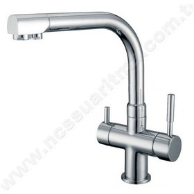 Resim Üç Yollu Su Arıtma Musluğu Mat Krom 