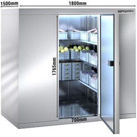 Resim Paslanmaz Çelik Derin Dondurucu Oda - 1800 x 1500mm - 3,47m³ - Pvc Perde Dahil 