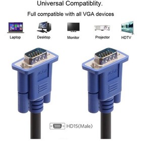 Resim Vcom Cg341Ad-5.0 Mavi Konnektör Siyah 5Mt Vga M-Vga M Kablo 