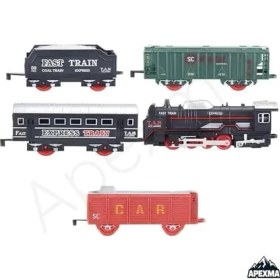 Resim Ohbe Express Oyuncak Klasik Yolcu Treni Seti 19 Parça - 91 cm Ray Uzunluğunda Kara Tren 