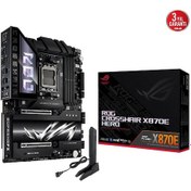 Resim Asus Rog Crosshaır X870e Hero, 4xddr5, 5xm.2, Hdmı, Dp, Type-c, Pcıe 5.0, 2xwi-fi 7, Bluetooth V5.4, Am5 Soket Gamıng Anakart 