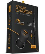 Resim CC36 3.1A PD20W Type-C to Type-C Hızlı Şarj Yeni Nesil Araç Şarj Aleti Çakmaklık 
