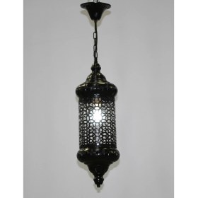 Resim Üstün Avize Cami Avizesi Motifli Sarkıt Model - Tekli Siyah 