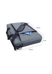 Resim Gbmotion 3 Bölmeli Evrak Laptop El Omuz Çantası 17,3 İnç Gri 