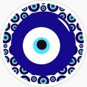 Resim TSC 18 cm Nazar Boncuğu Sticker Duvar Etiket Araba Yapıştırma M20 