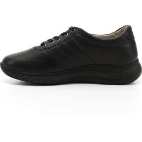 Resim Gönderi(R) Gönderi R Kadın Siyah Bağcıklı Dolgu Taban Hakiki Deri Sneaker Ddza80742215 Siyah 
