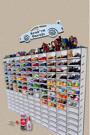 Resim ERSOY HOME 154 Araçlık Eğimli Dekoratif Duvar Araba Rafı 