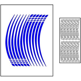 Resim Skm Reflektör Mavi Iv Forza Jant Şeridi 